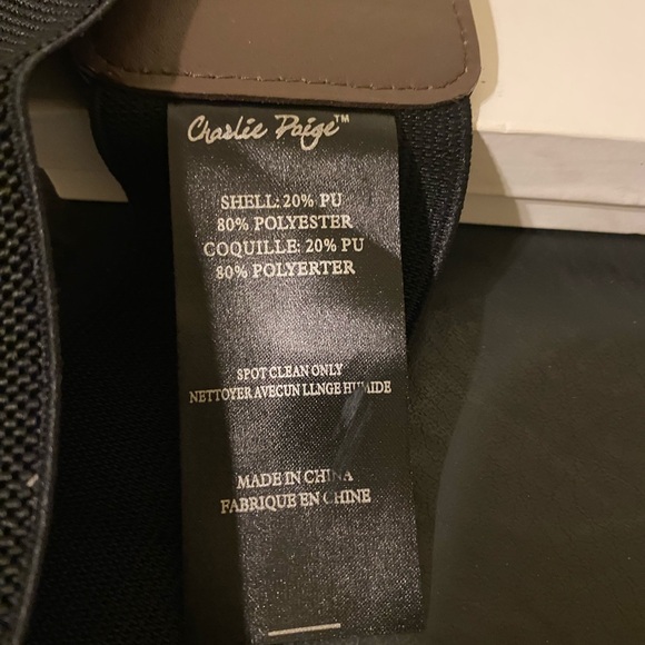 Charlie Paige Black Leopard Stretch Belt with Gold Buckle, Women, Size - Picture 5 of 5